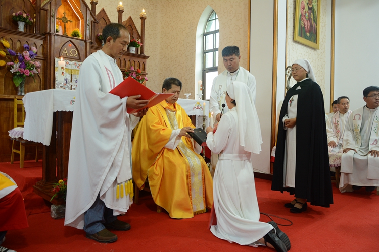 河北献县教区耶稣圣心传教会齐爱丽修女矢发永愿